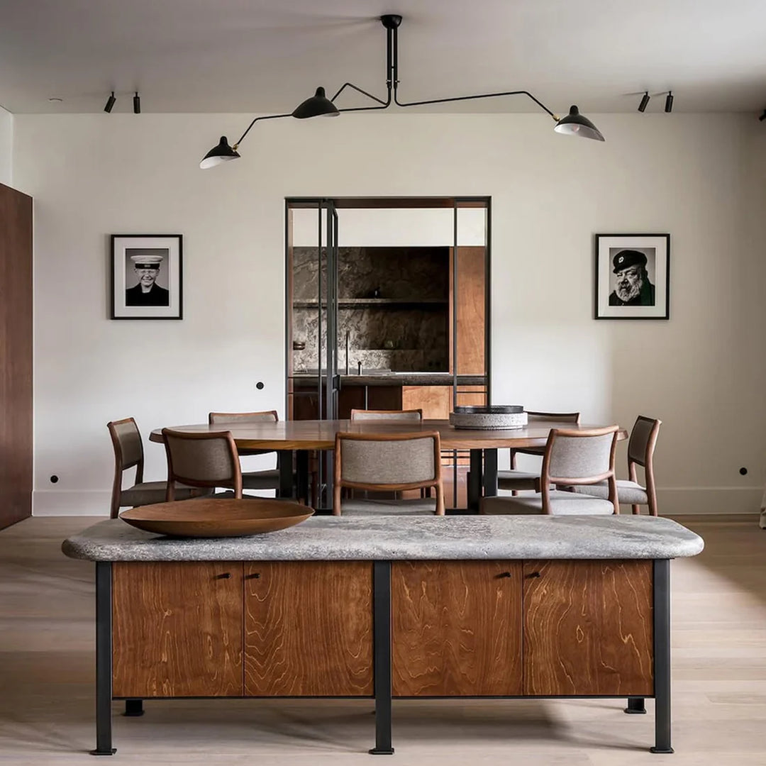 Modern Black Adjustable Chandelier with Sleek Design