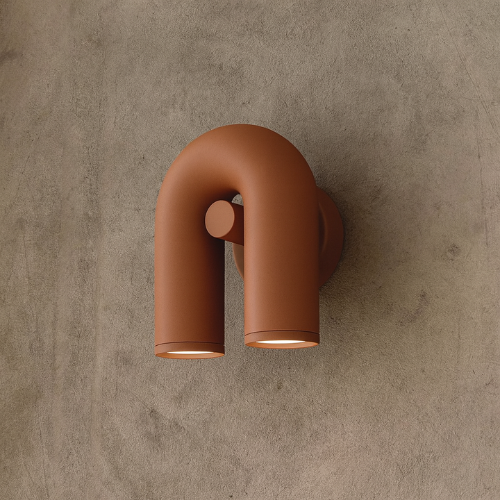 Modern Black or Brick color Double Wall Light