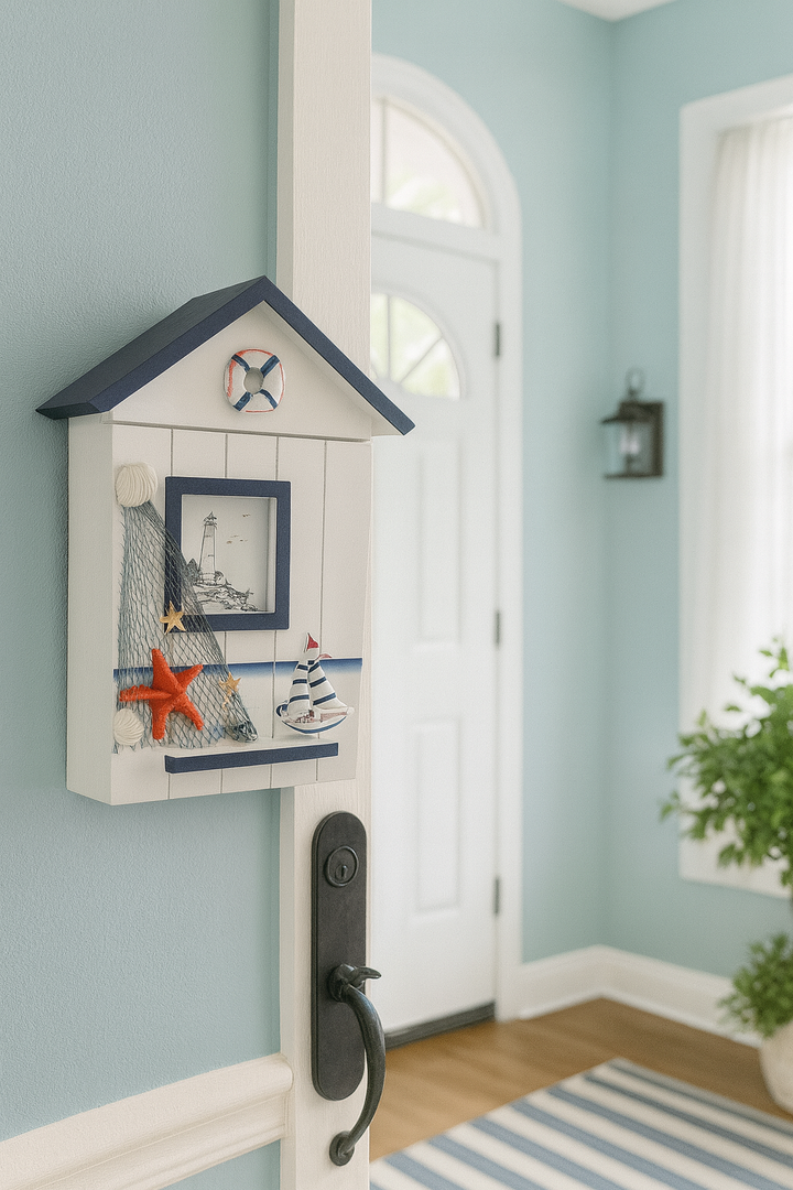 Nautical Lighthouse Wall Decor with a door to hang the keys