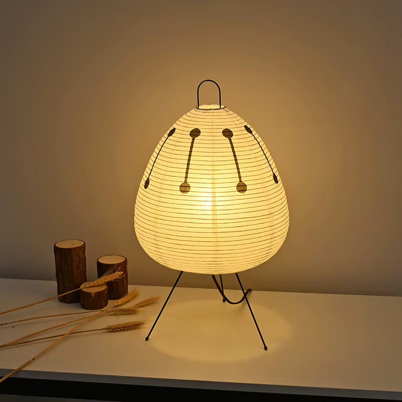 White Sculptural Tripod Table Lamp