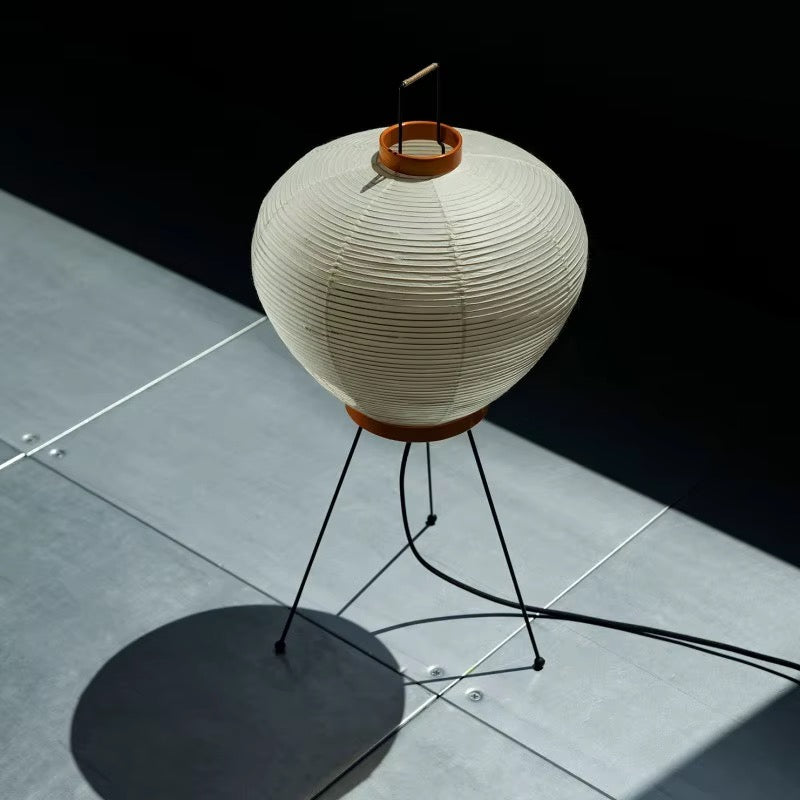 White Paper Lantern Tripod Floor Lamp