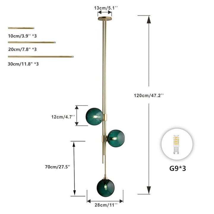Modern Green Globe Pendant Light