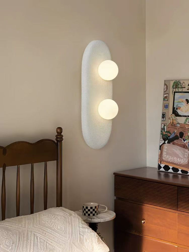 Modern White Dual Globe Wall Light