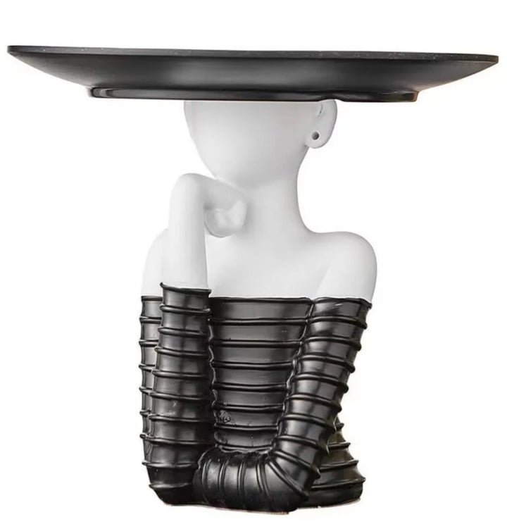 Modern Woman Sculpture Tray Holder