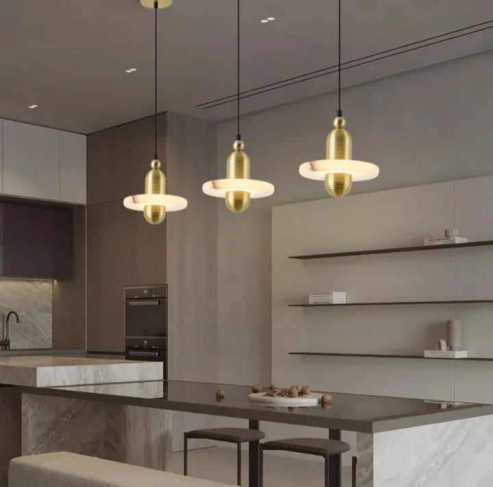 Modern Pendant Lights with Brass  Finish
