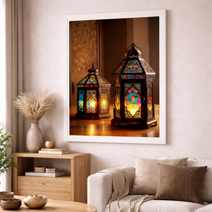 Moroccan Lantern Glow Canvas