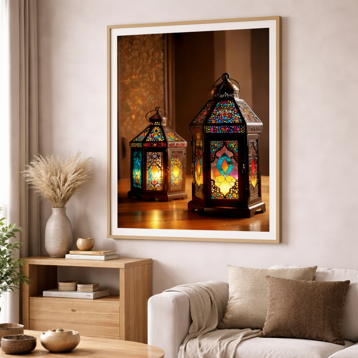 Moroccan Lantern Glow Canvas