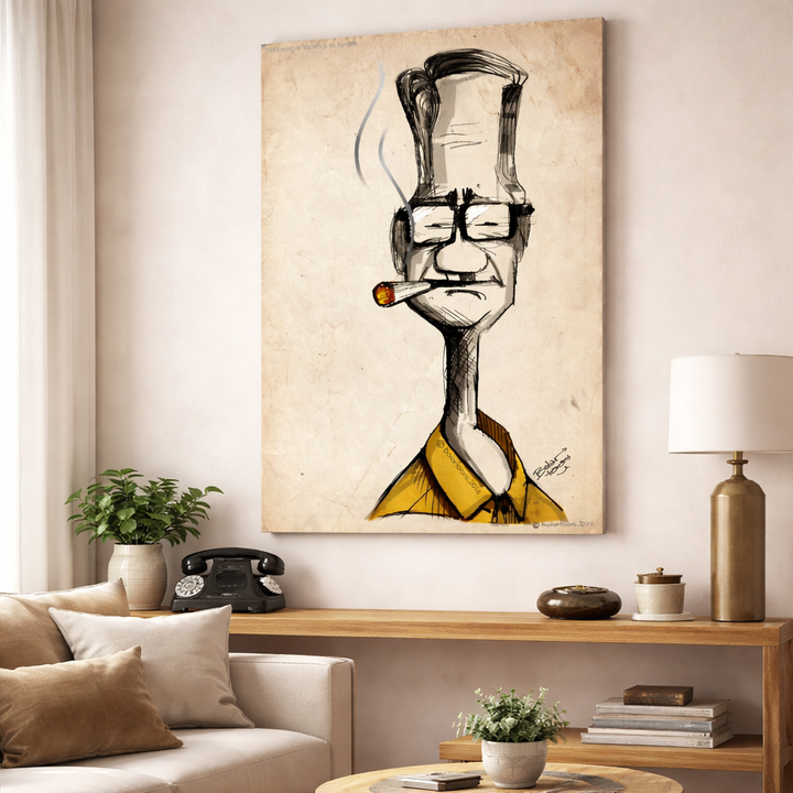 Vintage Thinker Portrait Canvas