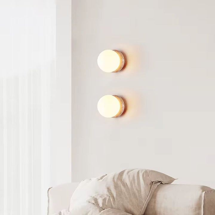 Stone Globe Wall Light