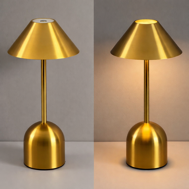 Rechargeable Brass color Cordless Table Lamp