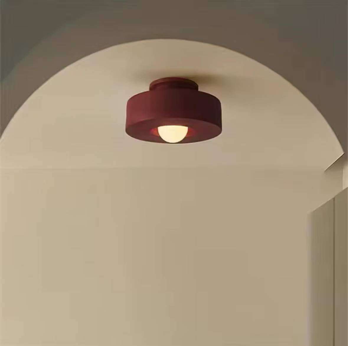 Modern Red Ceiling LightEnhance your interior with this modern red cei ...
