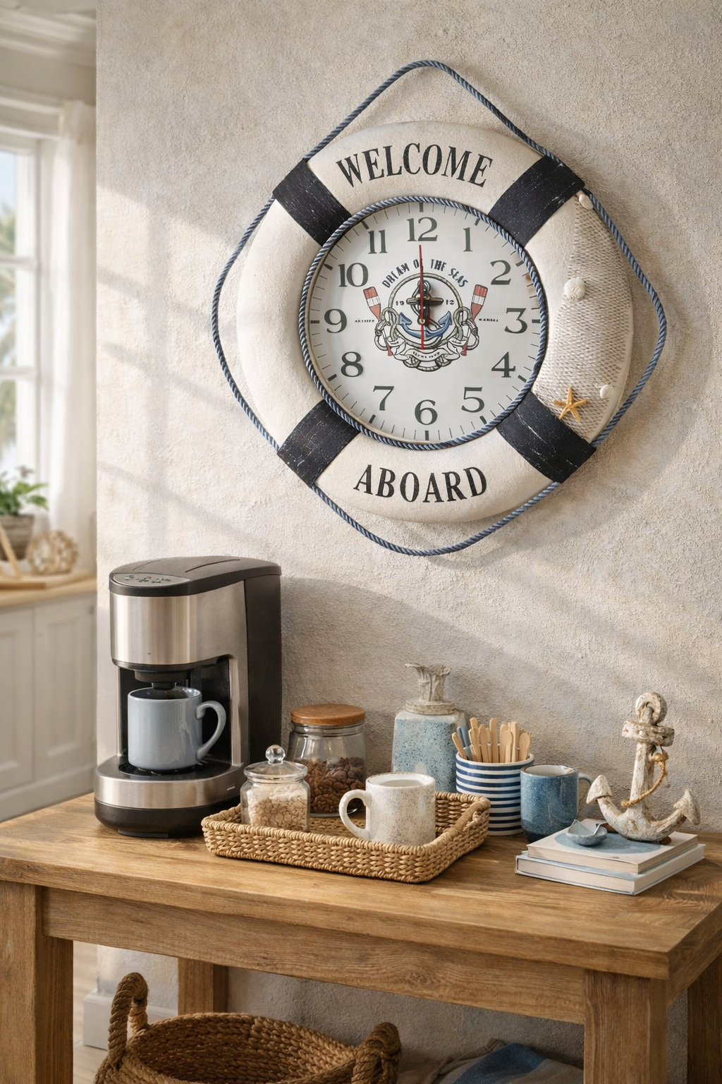 Nautical Lifebuoy Wall Clock