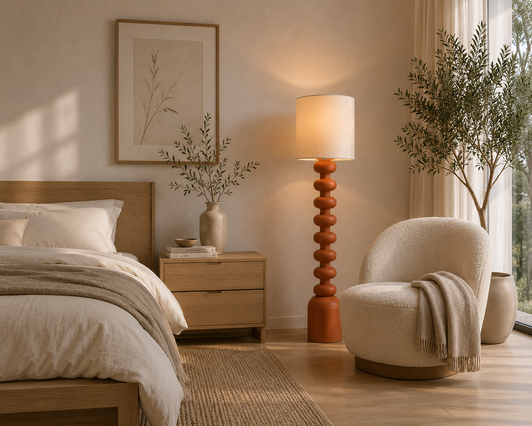 Terracotta Bead Floor Lamp