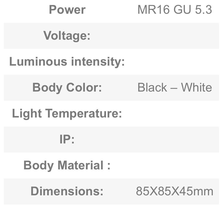 Square Deep Recessed Downlight Frame - plastic