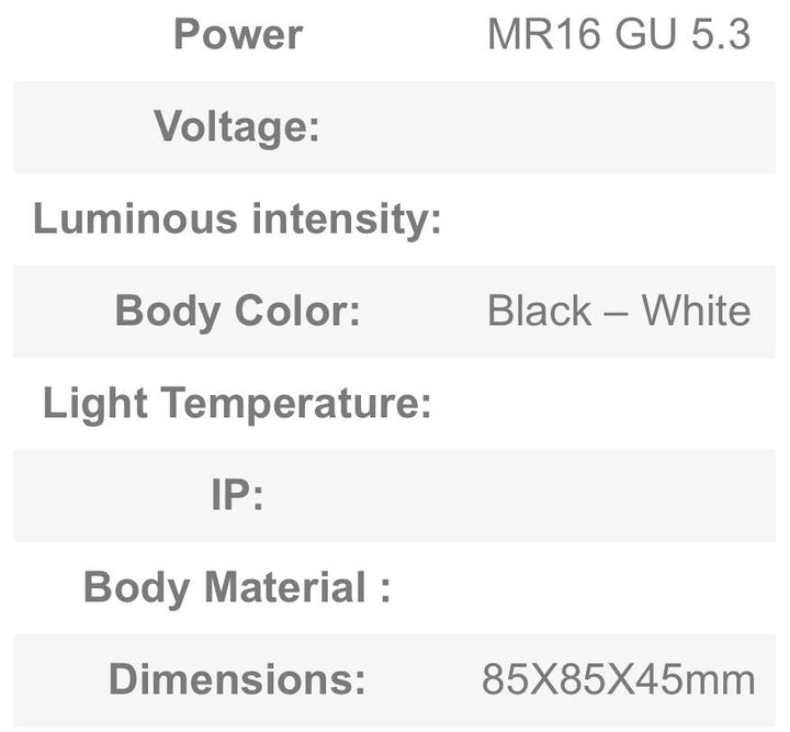 Square Deep Recessed Downlight Frame - plastic