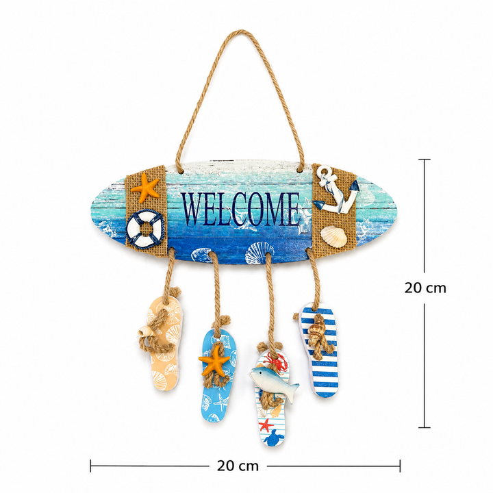 Welcome Surfboard Wall Hanging