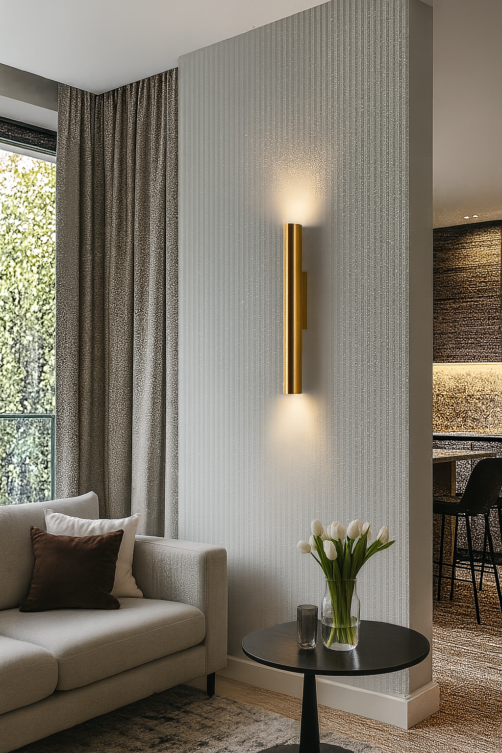 Slim Gold Wall Sconce