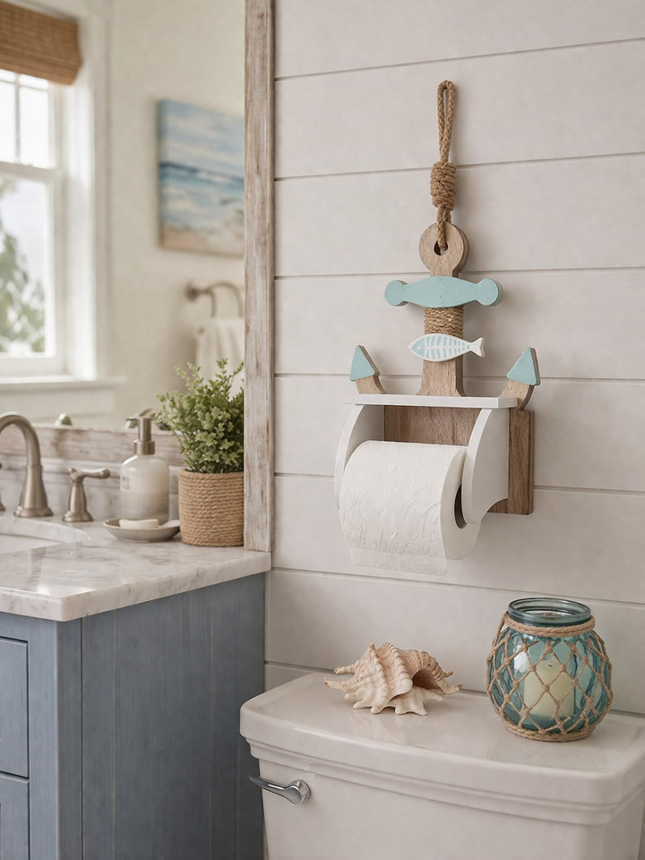 Anchor Toilet Paper Holder Shelf