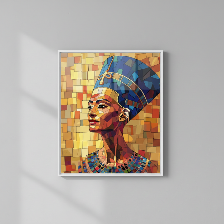 Modern Nefertiti Mosaic Canvas Art