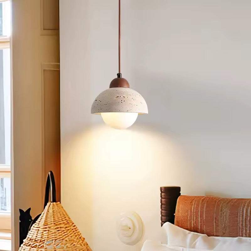 Half Dome Travertine Pendant