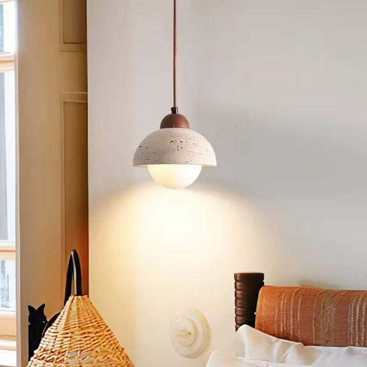 Half Dome Travertine Pendant