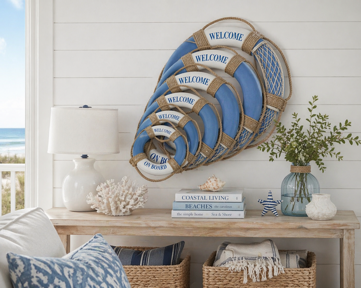 Life Ring Decor Navy Blue