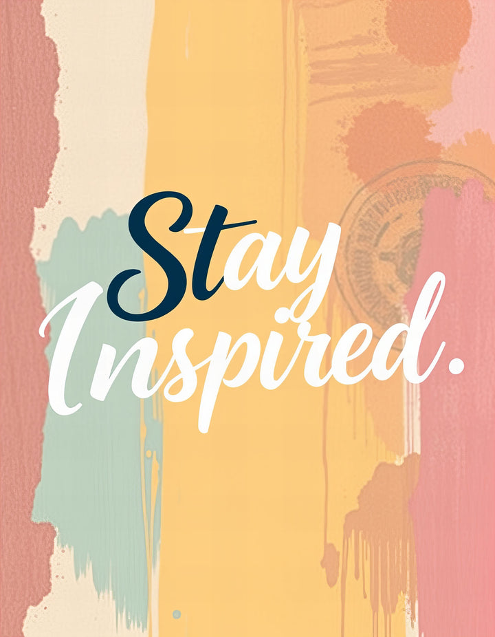 Wadi Home Stay Inspired wall art print with abstract yellow, pink, and teal brushstrokes above a modern grey sofa.