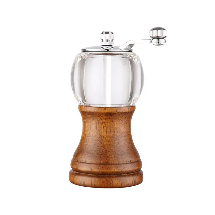 Natural Wood and Glass Pepper Mill