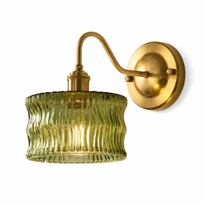Brass Glass Wall Sconce