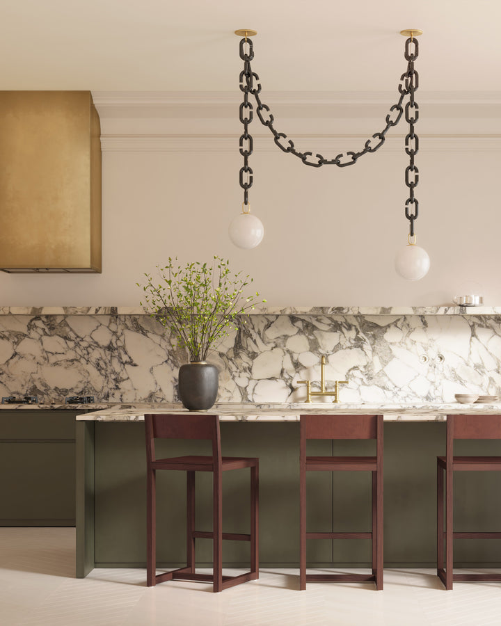 Modern Chain Globe Pendant Light