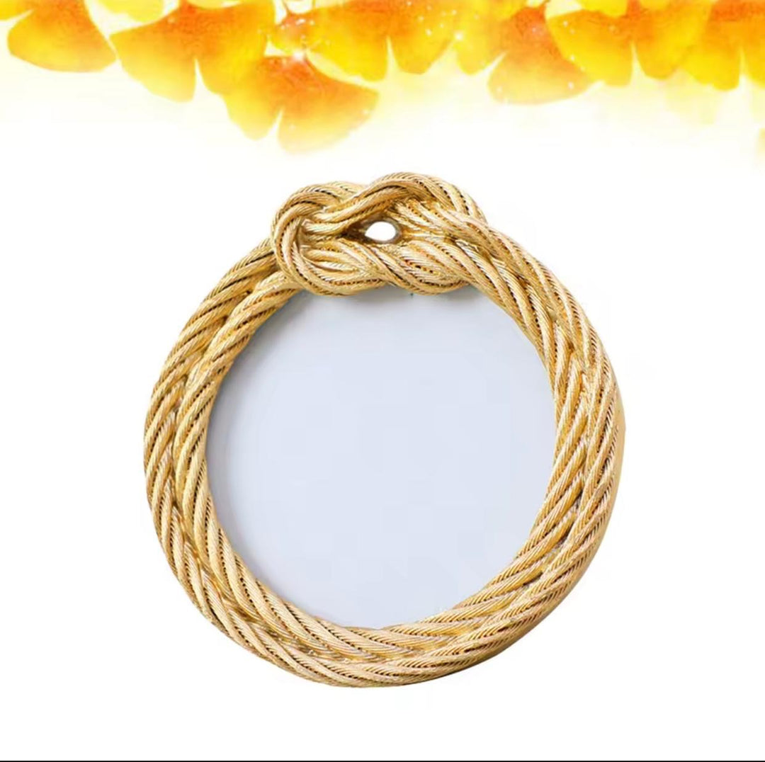 Round Golden Rope-Knot Photo Frame