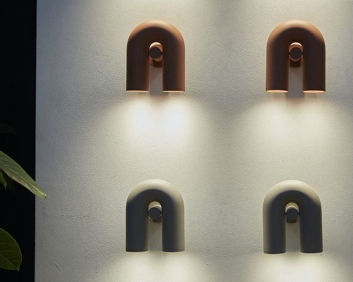 Modern Black or Brick color Double Wall Light
