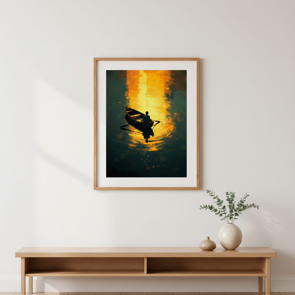 Golden Solitude Canvas