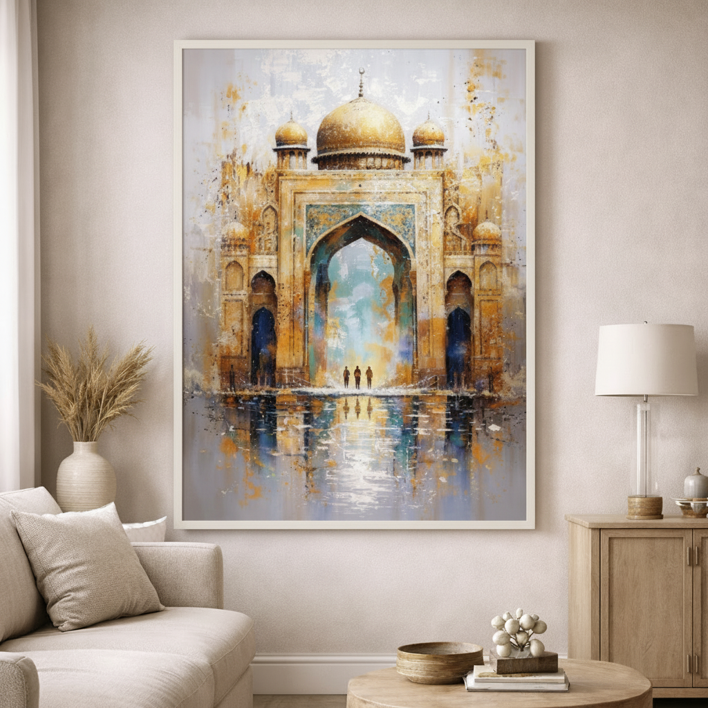 Golden Mosque Canvas