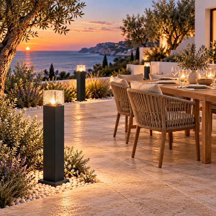 Path Square Outdoor Bollard
