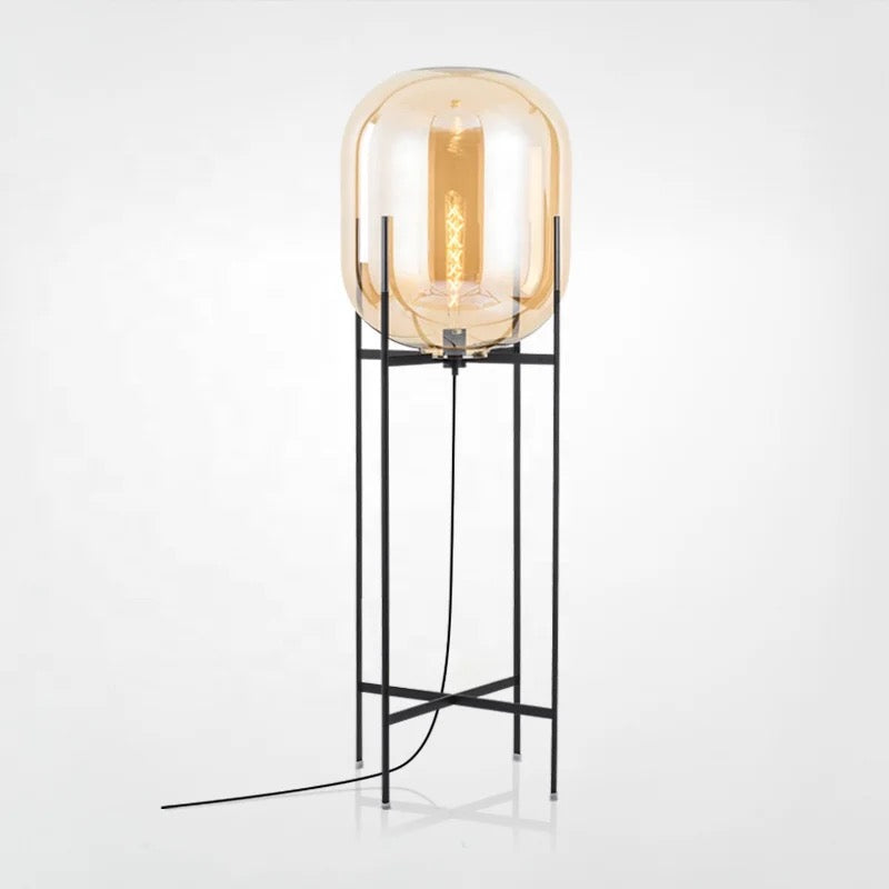 Smoked Glass Floor Lamp