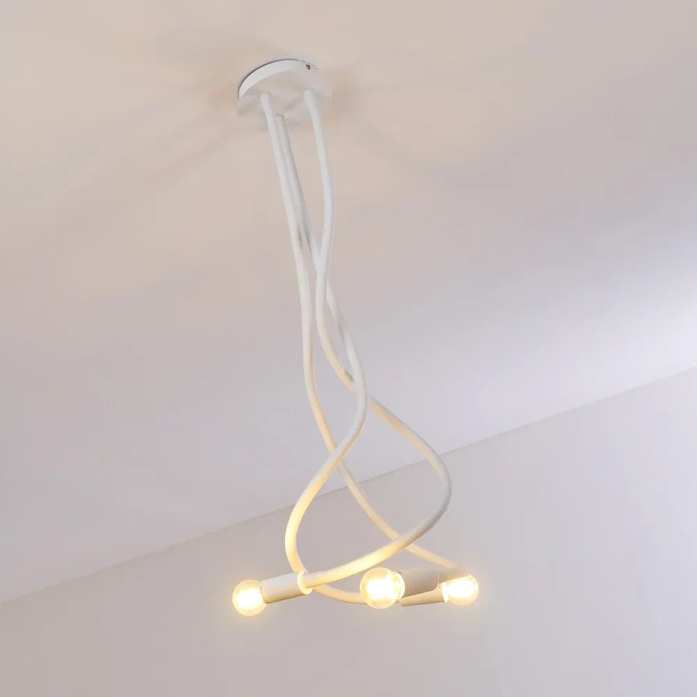 Modern White Spiral Ceiling Light