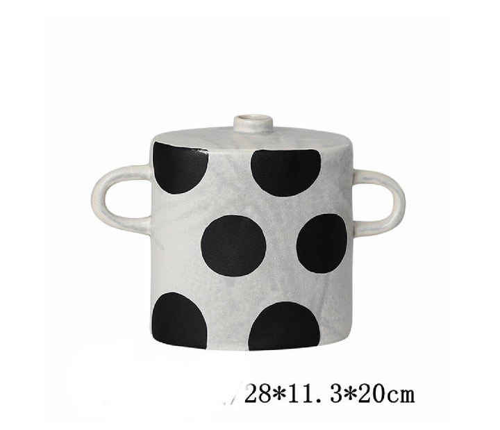 Modern Monochrome Abstract Vase Set of 3