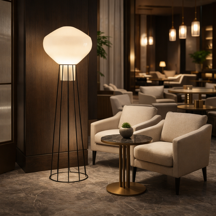 Minimal Wire Frame Floor Lamp