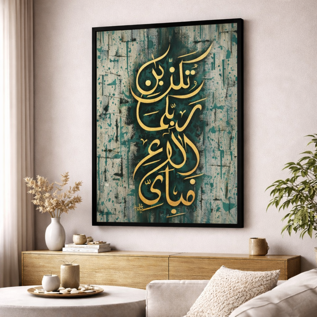 Islamic Calligraphy Gold Canvas
