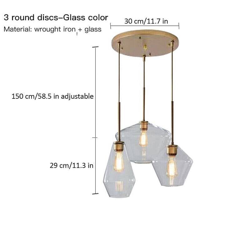 Modern Glass Pendant Light Cluster