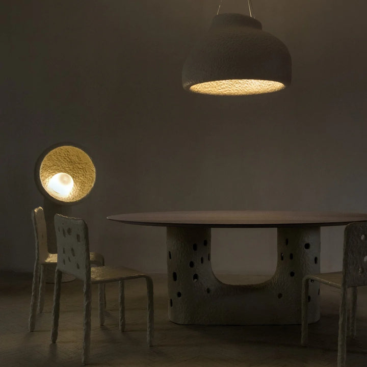 Sculptural White Floor Lamp