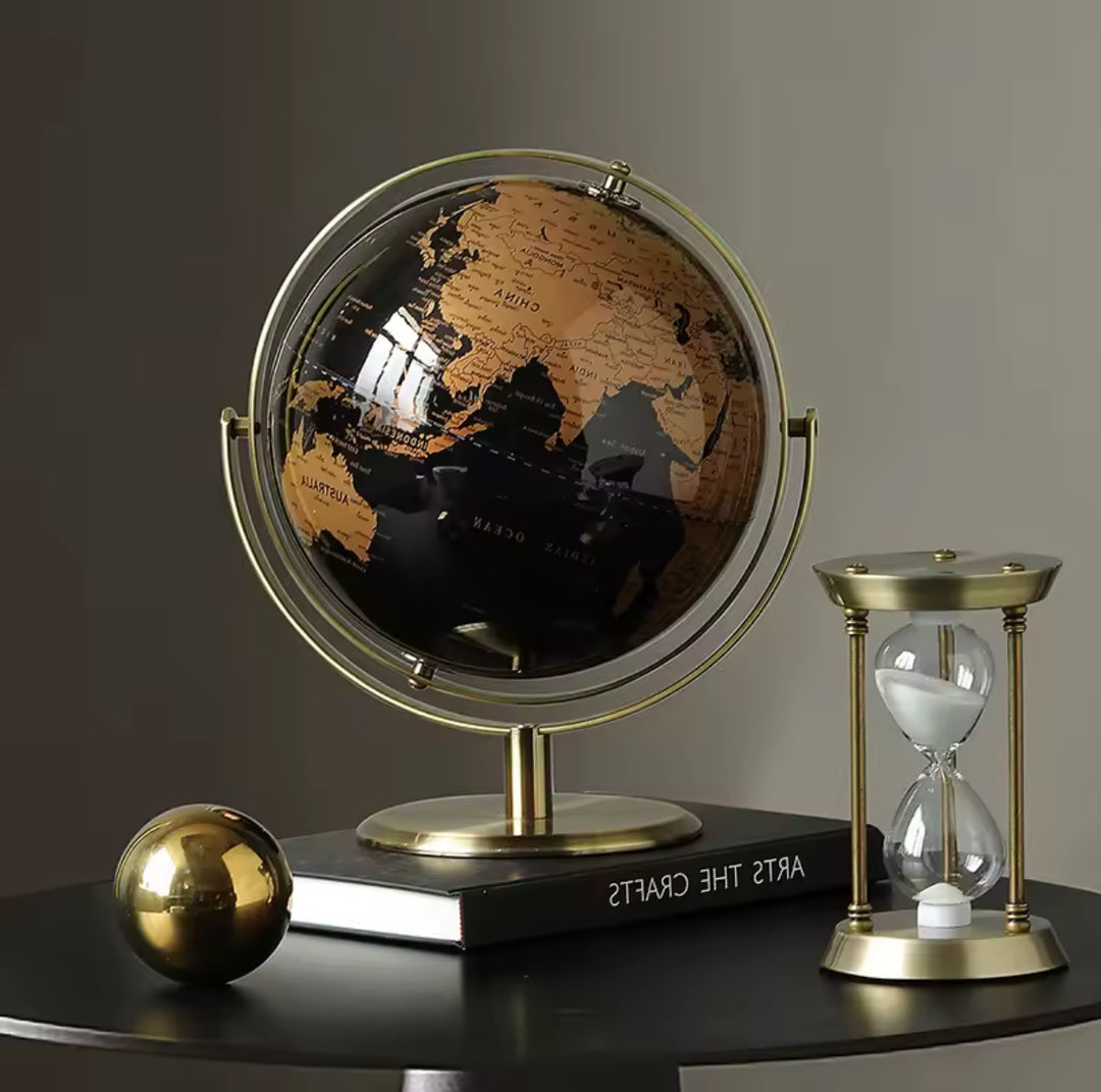 Black & Gold Decorative Globe