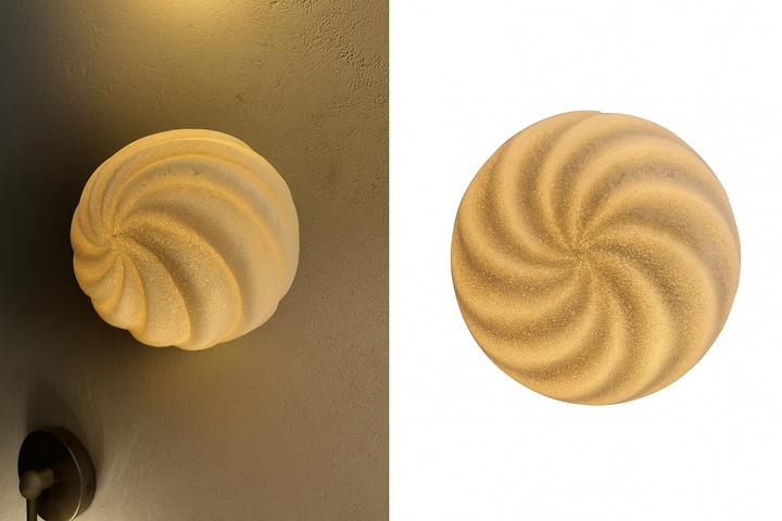 Textured Swirl Salt wall Light (by order)