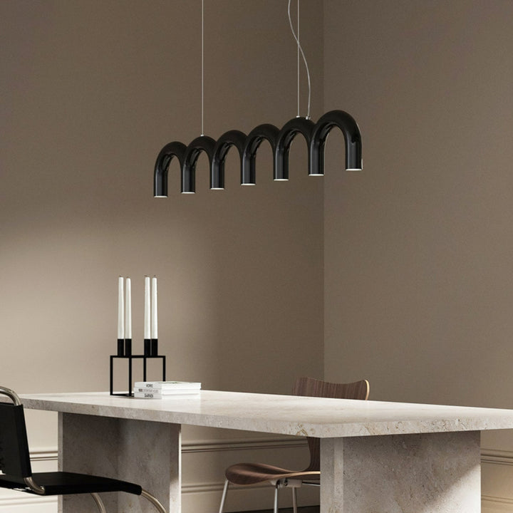 Modern Black Arc Pendant Light