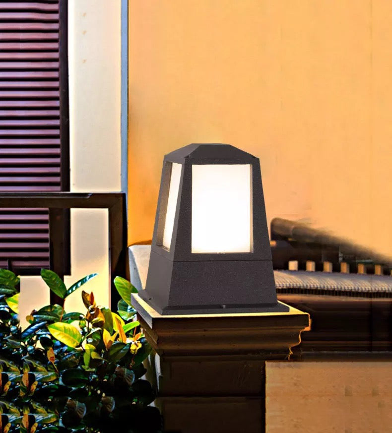 Modern Outdoor Lantern Bollard Light