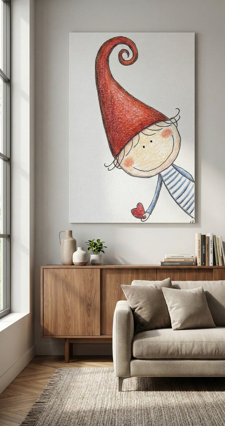 Whimsical Gnome Canvas Art