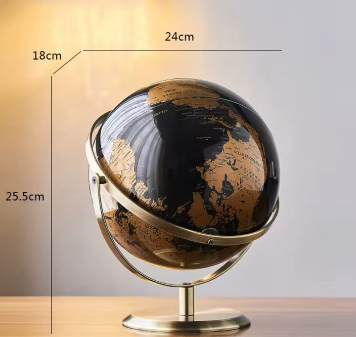 Black & Gold Decorative Globe