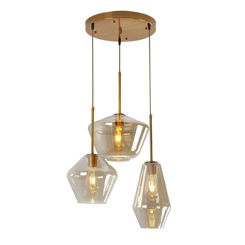 Modern Glass Pendant Light Cluster