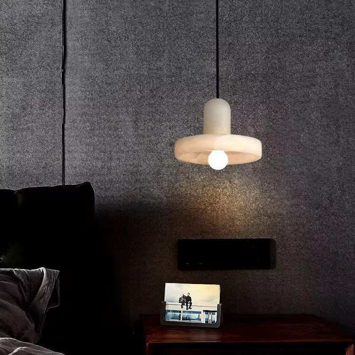 Soft Alabaster Glow Pendant Light